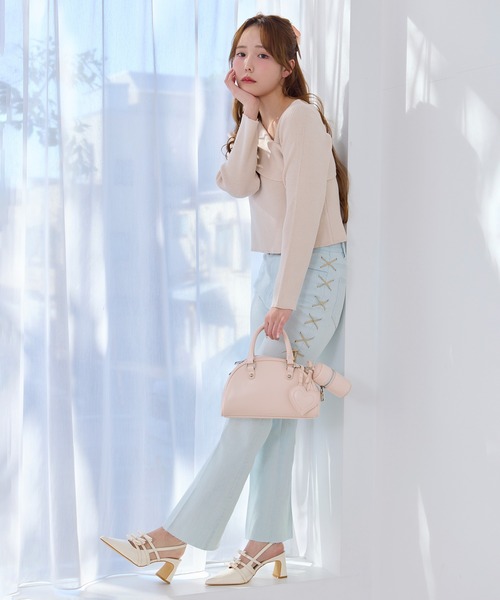 「one after another NICE CLAUP」 ブーツカットデニムパンツ MEDIUM ブルー レディース_画像5