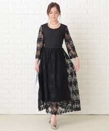 パーティー ドレス ワンピース 花 編み上げ シースルー Aライン jy8300989_10.jpg