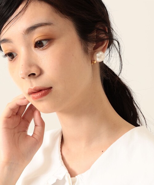 イヤリング 18mm パール イヤリング レディースの画像