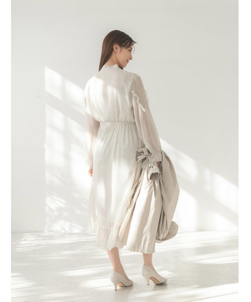 【MARNI】 (M) 無地 フリル 五分袖 シャツ ワンピース ボウタイ fifth ワンピース ボウタイ袖フリルワンピース : ZOZOTOWN Yahoo