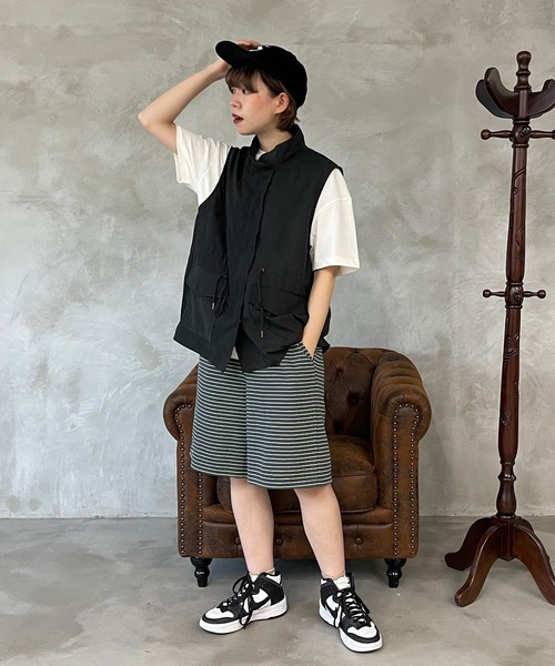 パンツ ボーダー裏毛ハーフパンツ【SETUP可】|ZOZOTOWN |01