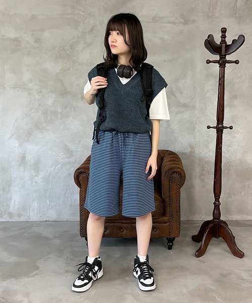 パンツ ボーダー裏毛ハーフパンツ【SETUP可】|ZOZOTOWN |20