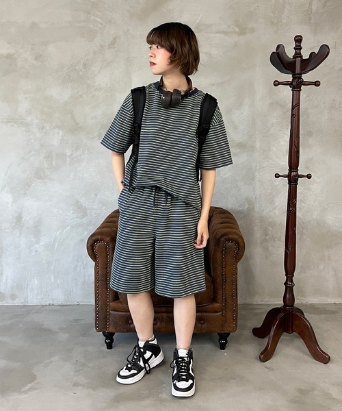 パンツ ボーダー裏毛ハーフパンツ【SETUP可】|ZOZOTOWN |07