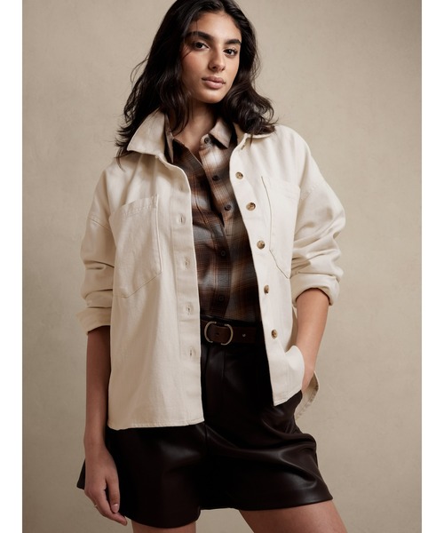 ブラウス シャツ BANANA REPUBLIC FACTORY STORE　　ツイル ボタントップ レディース BANANA REPUBLIC ブラウス シャツ FACTORY STORE シャーリング