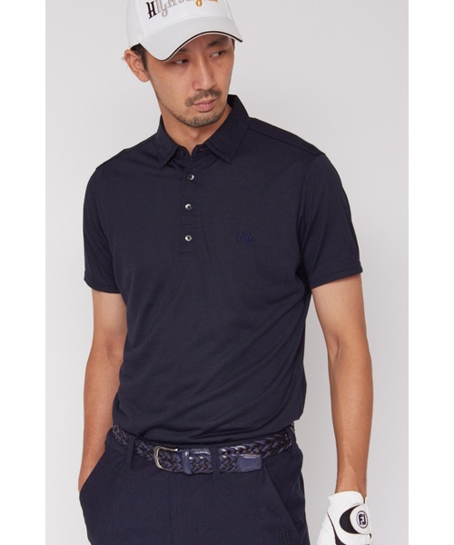 【ネイビー】HIGH ST. GOLF∴WOOL天竺ポロシャツ <AdE> TORNADO MART（トルネードマート） ポロシャツ HIGH ST. GOLF∴WOOL