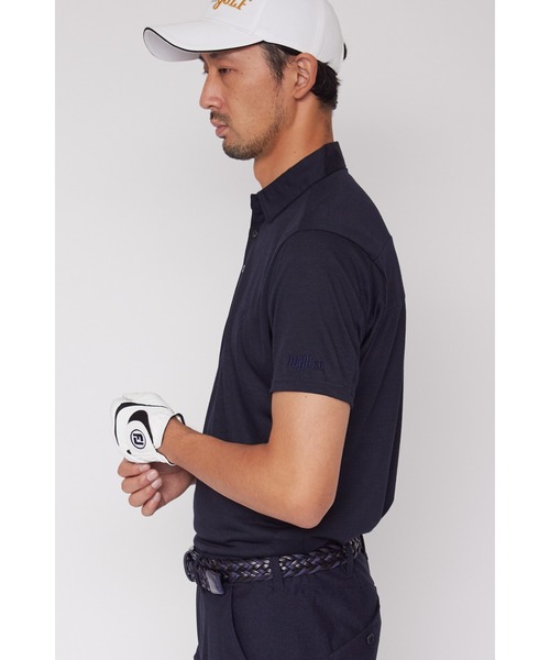 【ネイビー】HIGH ST. GOLF∴WOOL天竺ポロシャツ <AdE> TORNADO MART（トルネードマート） ポロシャツ HIGH ST. GOLF∴WOOL