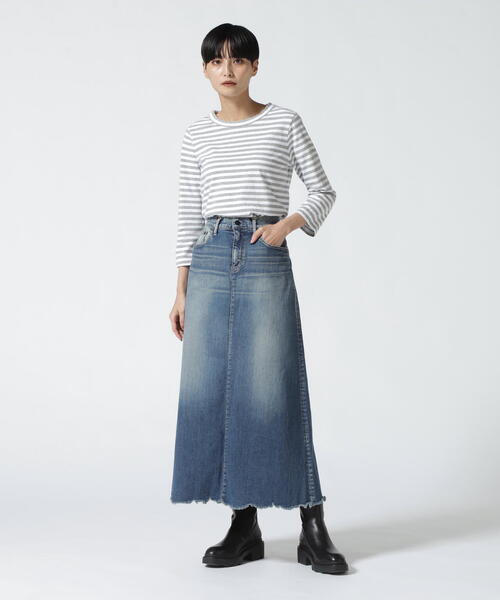 tシャツ FANEUIL/ファヌル　BOAT NECK BORDER LS TEE レディース
