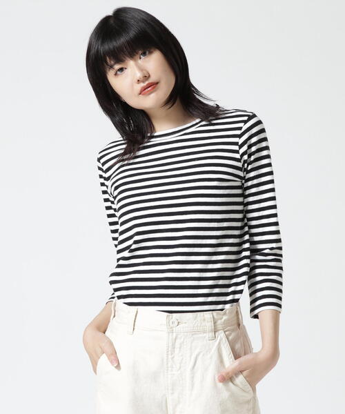 tシャツ FANEUIL/ファヌル　BOAT NECK BORDER LS TEE レディース DANA FANEUIL tシャツ FANEUIL/ファヌル BOAT NECK BORDER LS
