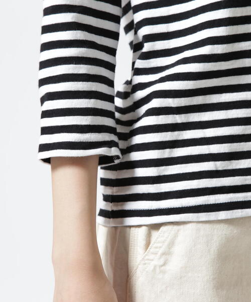 tシャツ FANEUIL/ファヌル　BOAT NECK BORDER LS TEE レディース DANA FANEUIL tシャツ FANEUIL/ファヌル BOAT NECK BORDER LS