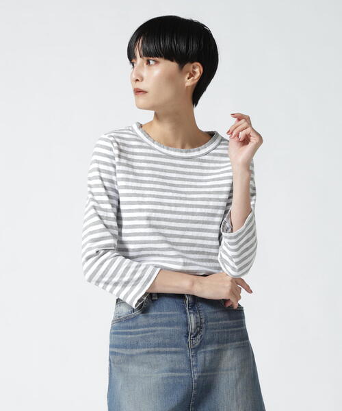 tシャツ FANEUIL/ファヌル　BOAT NECK BORDER LS TEE レディース DANA FANEUIL tシャツ FANEUIL/ファヌル BOAT NECK BORDER LS