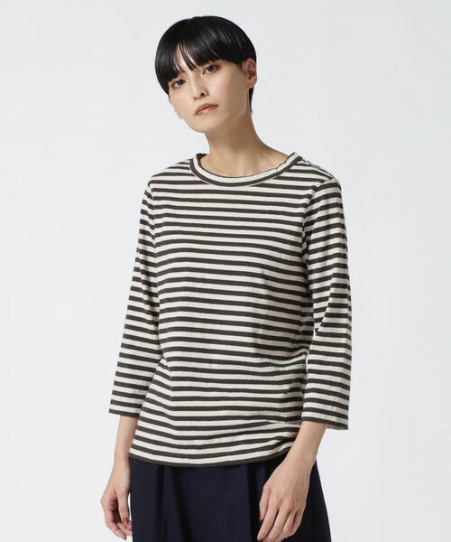 tシャツ FANEUIL/ファヌル　BOAT NECK BORDER LS TEE レディース DANA FANEUIL tシャツ FANEUIL/ファヌル BOAT NECK BORDER LS