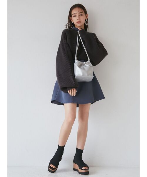 MURUA ブーツ デザインウエッジソックブーツ レディース