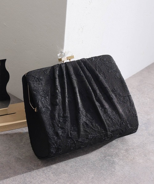 PourVous（プールヴー） クラッチバッグ パーティーバッグ フラワー