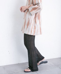 KBF（ケービーエフ） パンツ 透かし編みニットパンツ レディース