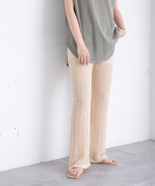 UNOF KNIT PANTS ふじあみ　ニットパンツ　【新品】 UNOF KNIT PANTS サイズS ふじあみ ニットパンツ - メルカリ