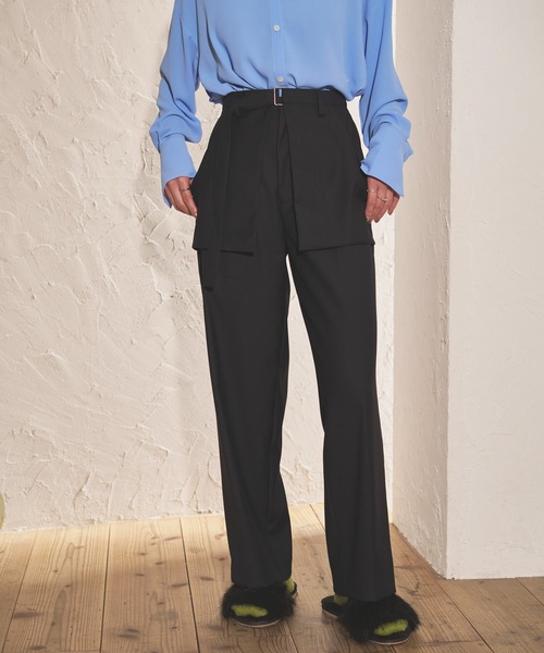 オードリーアンドジョンワッド（Audrey and John Wad）/【Audrey and John Wad】ラップポケット付きツイルパンツ Audrey and John Wad（オードリーアンドジョンワッド） スラックス