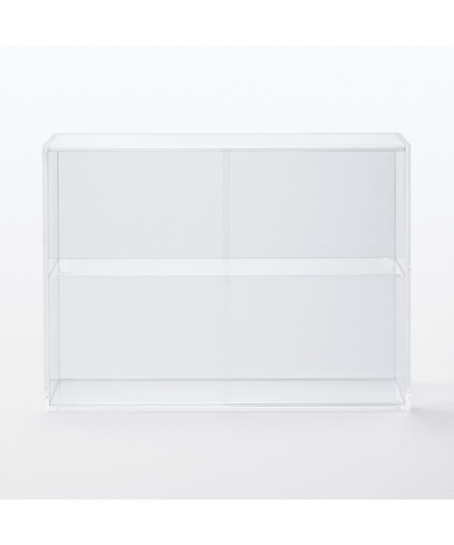 無印良品（MUJI） 収納 アクリルコレクションスタンド引き扉付き・大