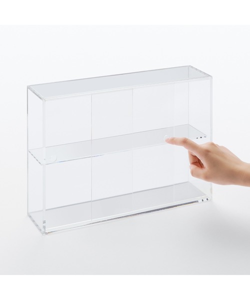 無印良品（MUJI） 収納 アクリルコレクションスタンド引き扉付き・大