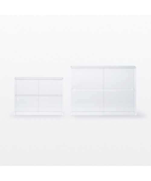 無印良品（MUJI） 収納 アクリルコレクションスタンド引き扉付き・大