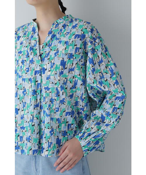 human woman（ヒューマンウーマン） ブラウス シャツ アートプリント
