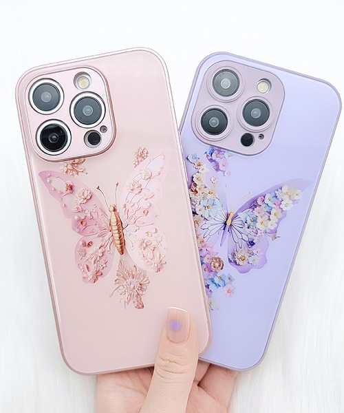 Lace Ladies（レースレディース） スマホケース 3Dフラワーバタフライ