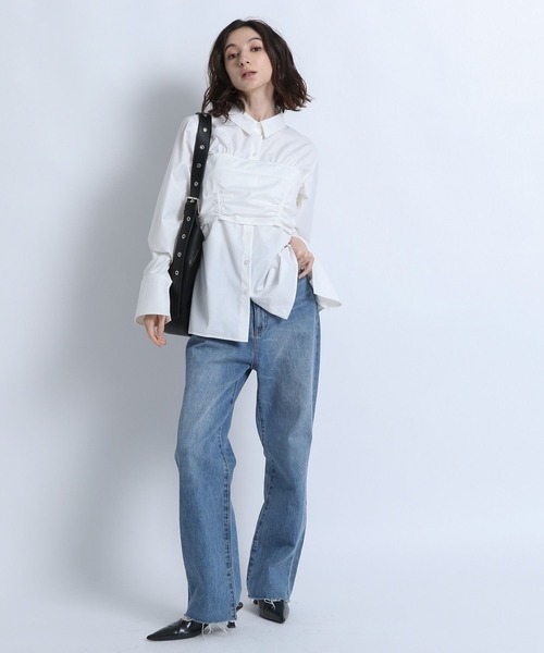 ブラウス シャツ 「eL」Bare Design Shirt/104502 レディース ブラウス シャツ 「eL」Bare Design Shirt/104502 レディース