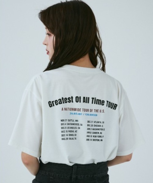 MIAMIA ハンドバッグプリント Tシャツ 半袖 ムラサキスポーツ限定】LOST ロスト メンズ Tシャツ 半袖 バック