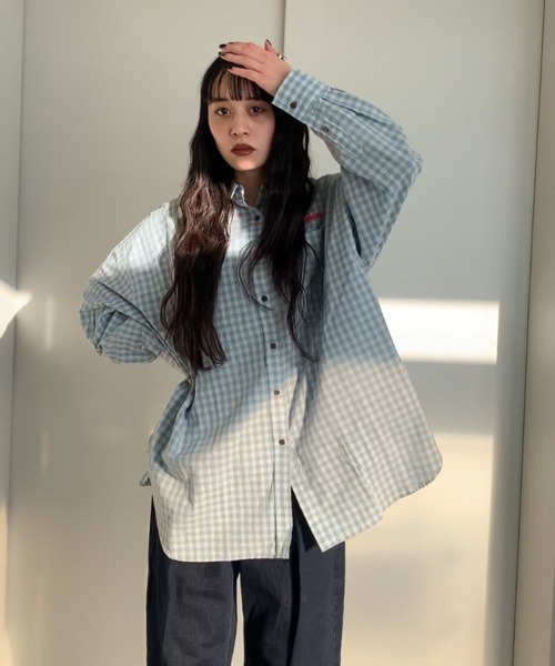 ブラウス シャツ 「ユニセックス」微起毛クラッシュ チェックシャツ レディース メンズ JEANASIS ブラウス シャツ 「25quee」ストリートアソート
