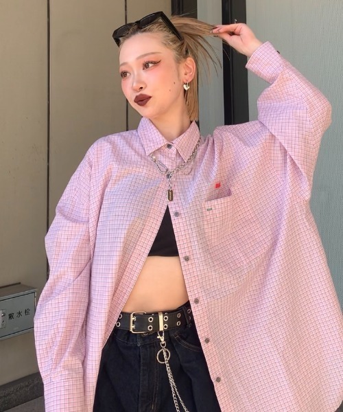ブラウス シャツ 「ユニセックス」微起毛クラッシュ チェックシャツ レディース メンズ JEANASIS ブラウス シャツ 「25quee」ストリートアソート