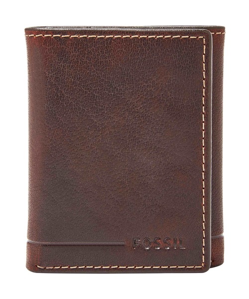 FOSSIL 財布 フォッシル 三つ折り財布 メンズ レザー ブラウン