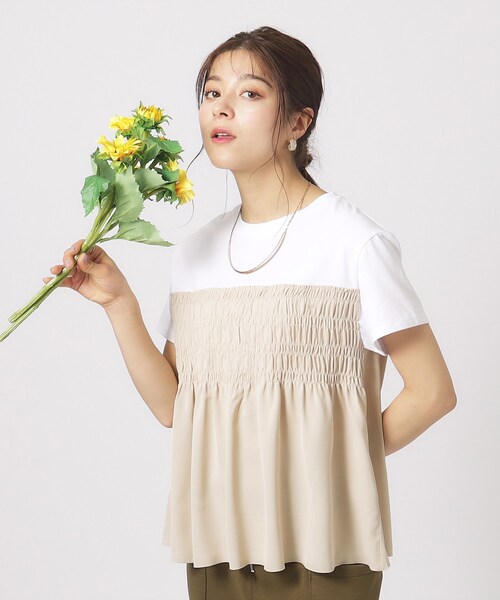 DRESKIP tシャツ Tシャツ インせず決まる ビスチェ風Tシャツ
