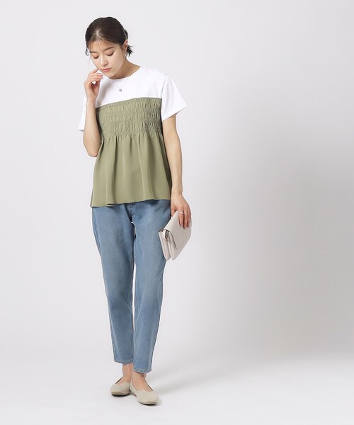 DRESKIP tシャツ インせず決まる ビスチェ風Tシャツ レディース