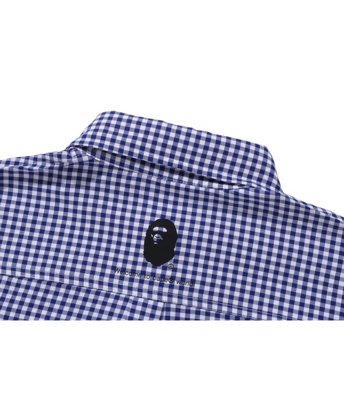 A BATHING APE シャツ ONE POINT GINGHAM CHECK BD SHIRT メンズ