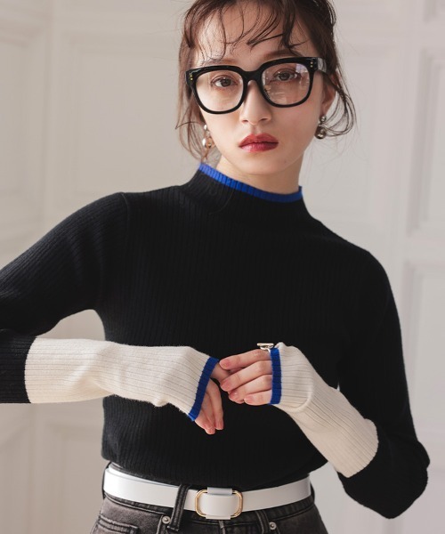 【極美品】SLOANE バイカラー七分袖リブニット ネイビー いますぐ着たい！」にお応えして再販売決定。スローンの「バイカラー