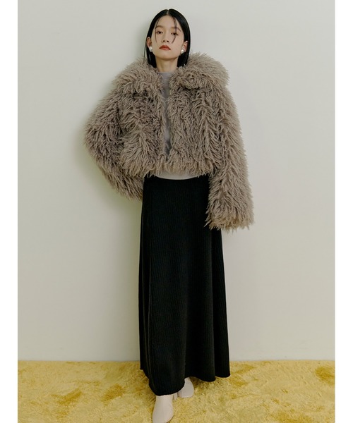 stylevoice ロングヘアリーシャギーコート