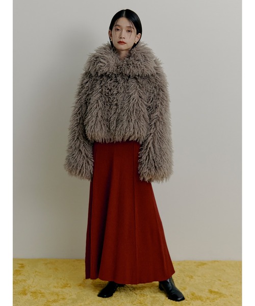 stylevoice ロングヘアリーシャギーコート