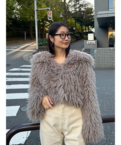 Stylevoice for xxx コート アウター ロングヘアリーシャギー