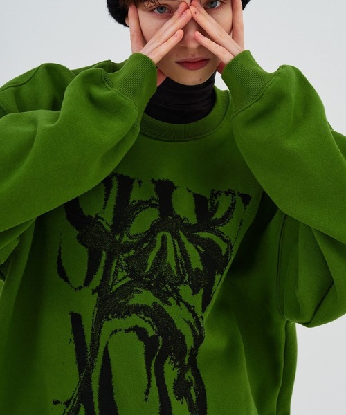 トレーナー スウェット 「UNISEX」SLOW ACID／ピーチスキンラスティープルオーバー（裏起毛） レディース メンズ SLOWACID トレーナー スウェット 「UNISEX」SLOW ACID／ピーチ