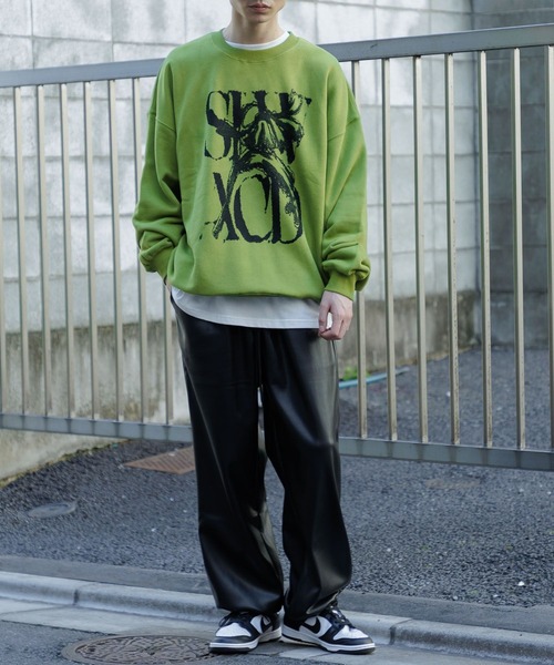 トレーナー スウェット 「UNISEX」SLOW ACID／ピグメントBLURR プルオーバー（ウラケ） レディース メンズ SLOWACID トレーナー スウェット 「UNISEX」SLOW ACID