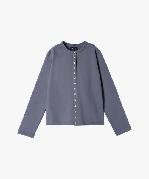agnes b. カーディガン オーガニックコットン メルトン 長袖