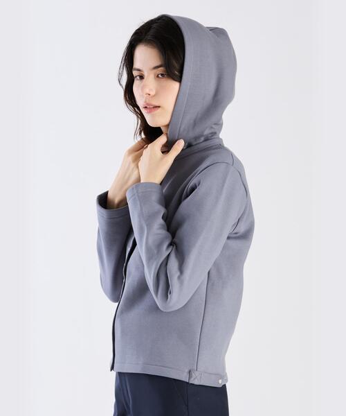 カーディガン オーガニックコットン メルトン 長袖 カーディガンプレッション ”Capuche” レディース