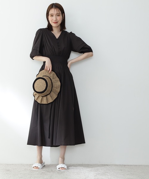 [N.(N. Natural Beauty Basic)] короткий рукав One-piece MEDIUM лиловый женский 