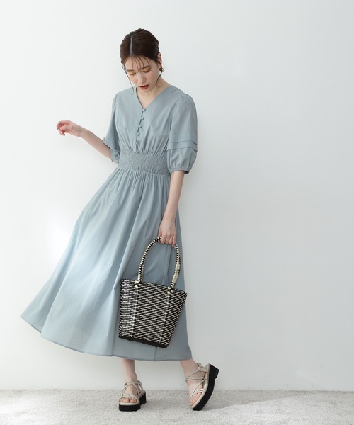 [N.(N. Natural Beauty Basic)] короткий рукав One-piece MEDIUM лиловый женский 