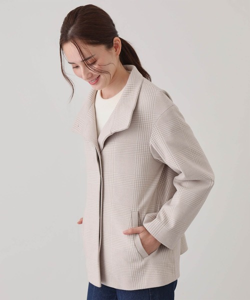 ギャルリーヴィー　ライトメルトンスタンドカラーショートコート ギャルリーヴィー ライトメルトンスタンドカラーショートコート - メルカリ