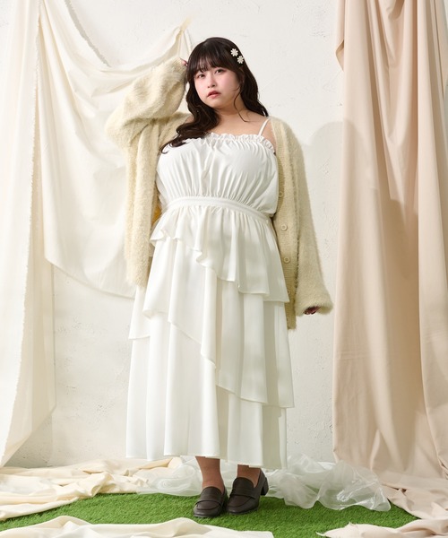 Louiosy（ルオシー） ワンピース 「大きいサイズ」アシンメトリー