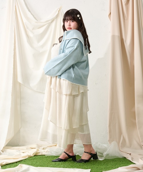 Louiosy ワンピース 「大きいサイズ」アシンメトリーデザイン