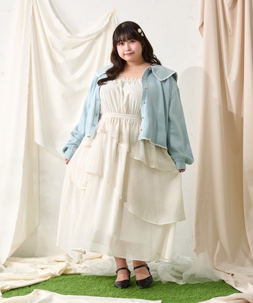 新品未使用タグ付きLouiosy ルオシー アシメデザインキャミワンピース Louiosy ワンピース 「大きいサイズ」アシンメトリーデザイン