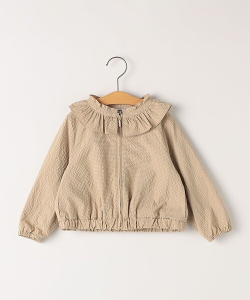 ブルゾン アウター SHIPS KIDS:80〜90cm /「UVカット/洗濯機可能」フリル パーカ キッズ 子供服 女の子の画像