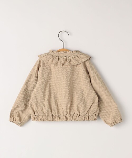 ブルゾン アウター SHIPS KIDS:80〜90cm /「UVカット/洗濯機可能」フリル パーカ キッズ 子供服 女の子の画像