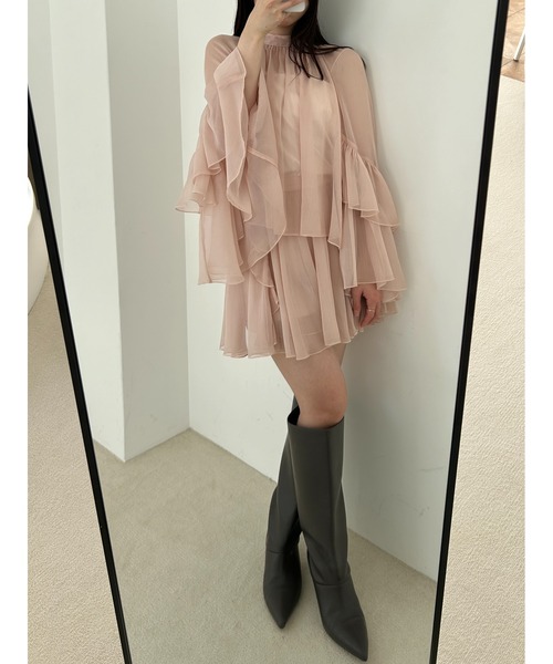 SNIDEL ワンピース ラッフルミニセットアップ : ZOZOTOWN Yahoo